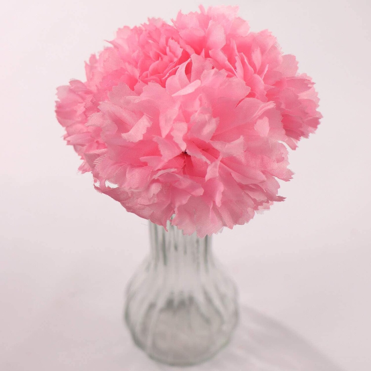 Enchanting Pink Carnation Blossoms - Set of 50 Artificial Flower Picks - Captivating Faux Carnations for Stunning DIY Arrangements, Weddings, and Décor - Exquisite Floral Beauties